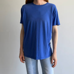 1990s USA Made Calvin Klein Dodger Blue Soft and Slouchy T-Shirt