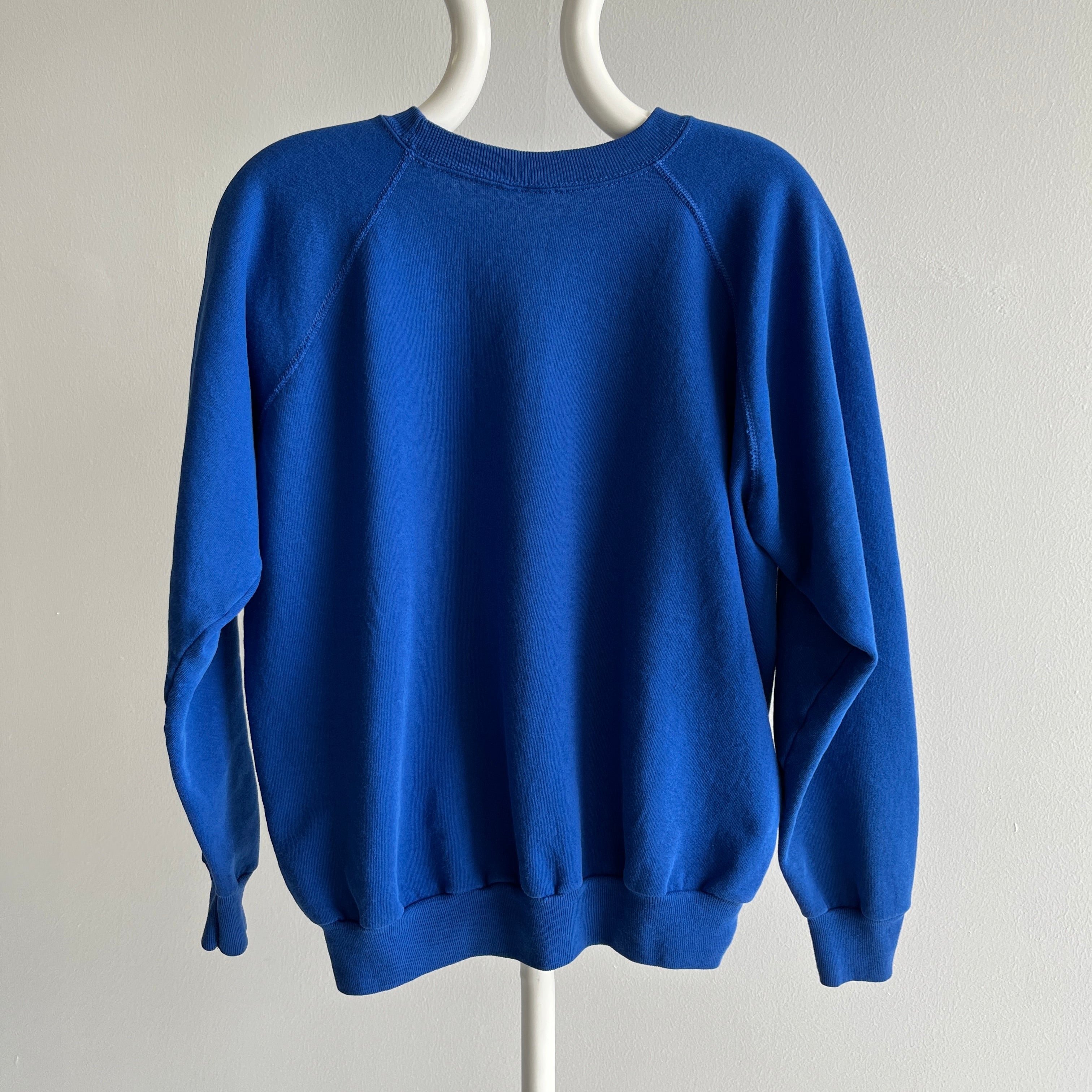 1980s Royal Dodger Blue Raglan Sweatshirt