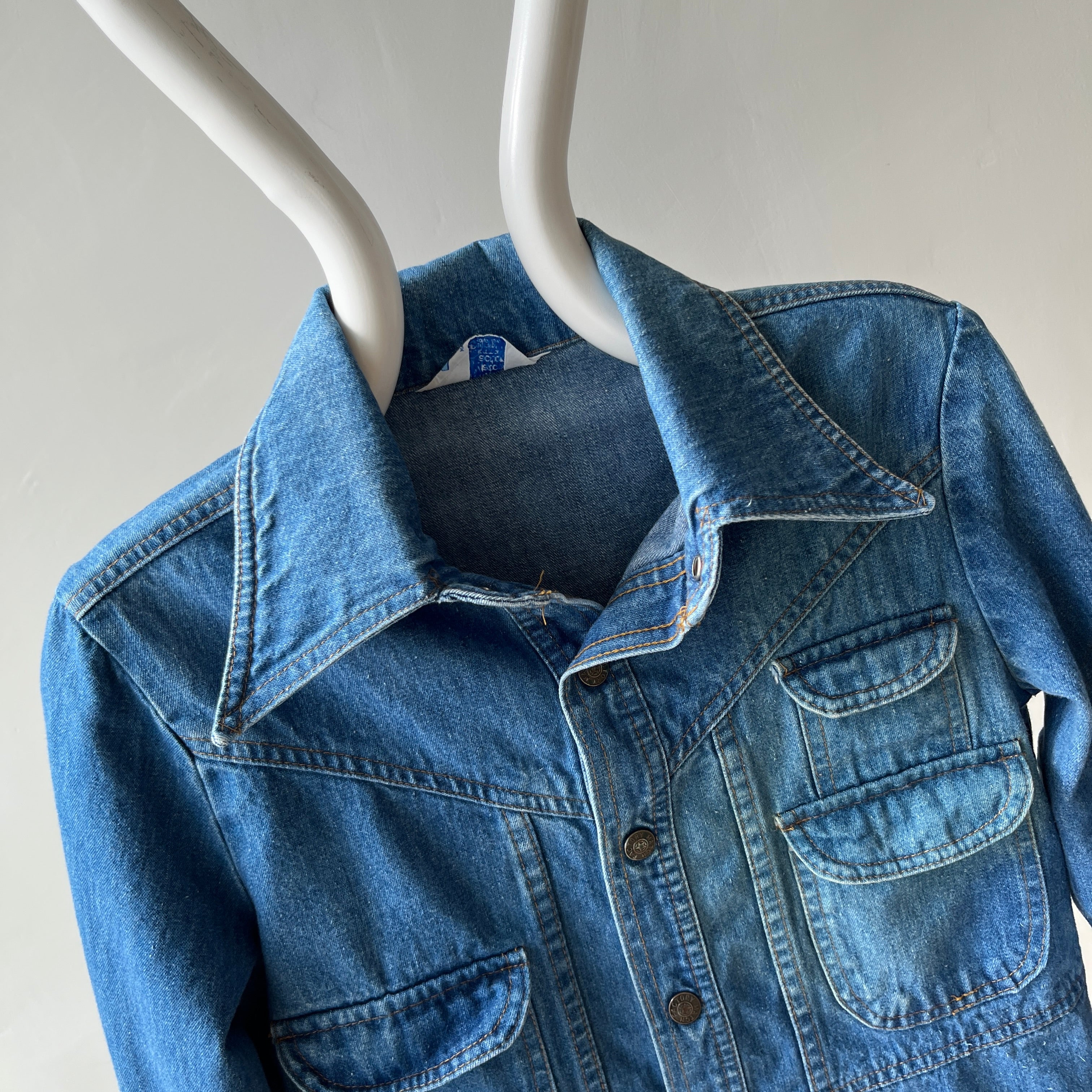 1970s Structured Denim Shirt/Jacket - A Rare One! By JC Penny