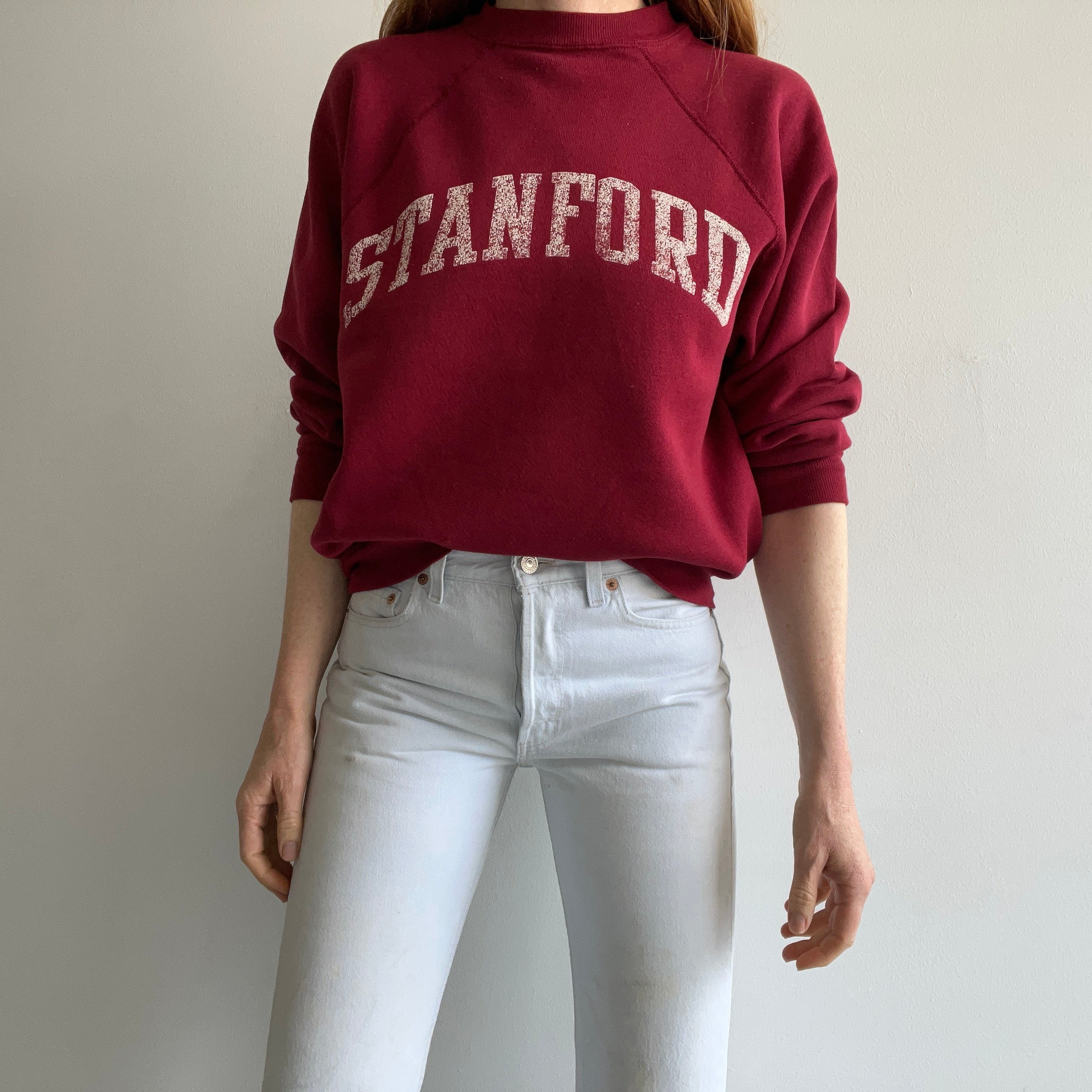 1970/80s Stanford University Sweatshirt with Mending