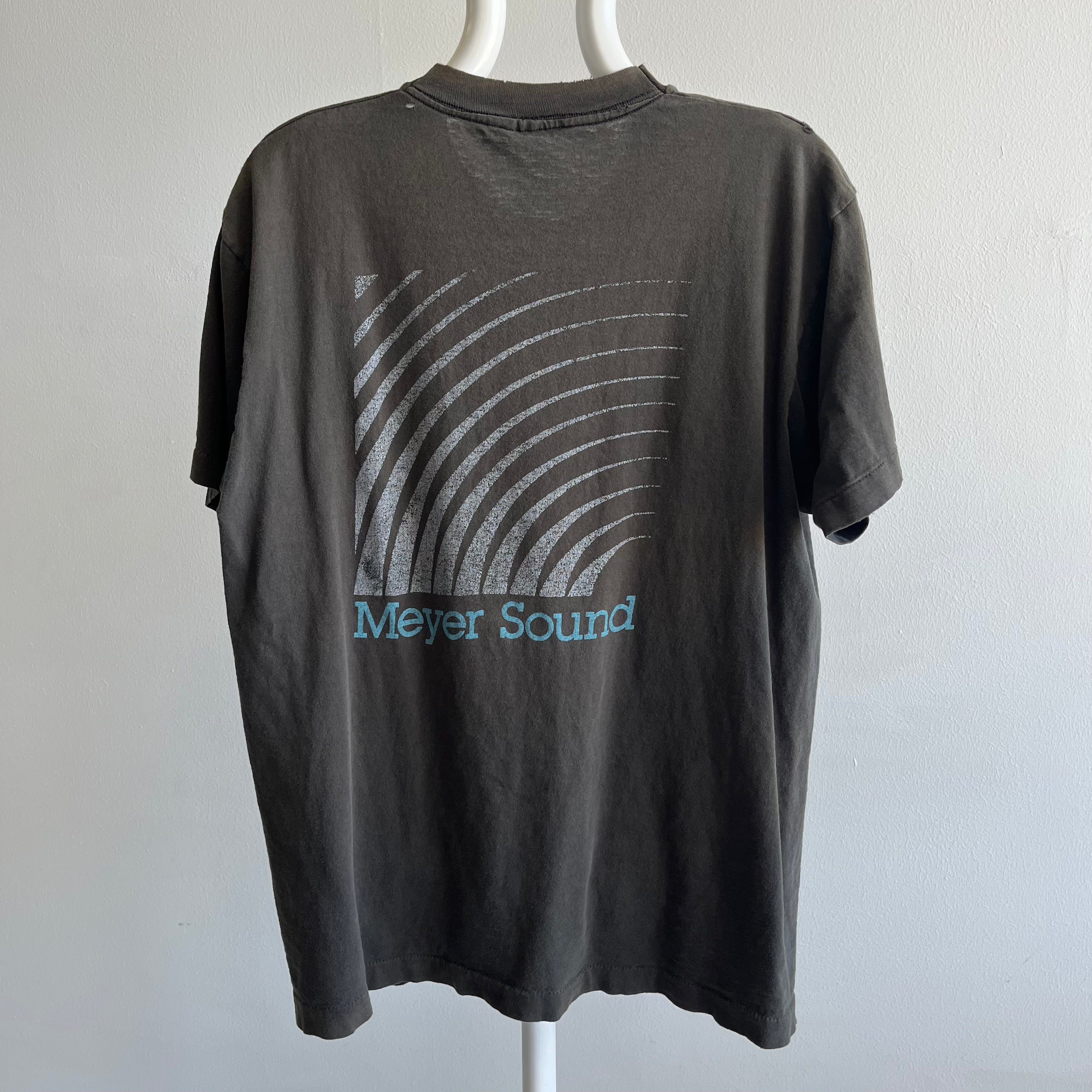 1980s Meyer Sound Front and Back Tattered Cotton T-Shirt