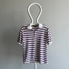1980s !!!! Bruce Jenner Brand !!!! Sports In Motion - Striped Polo Shirt