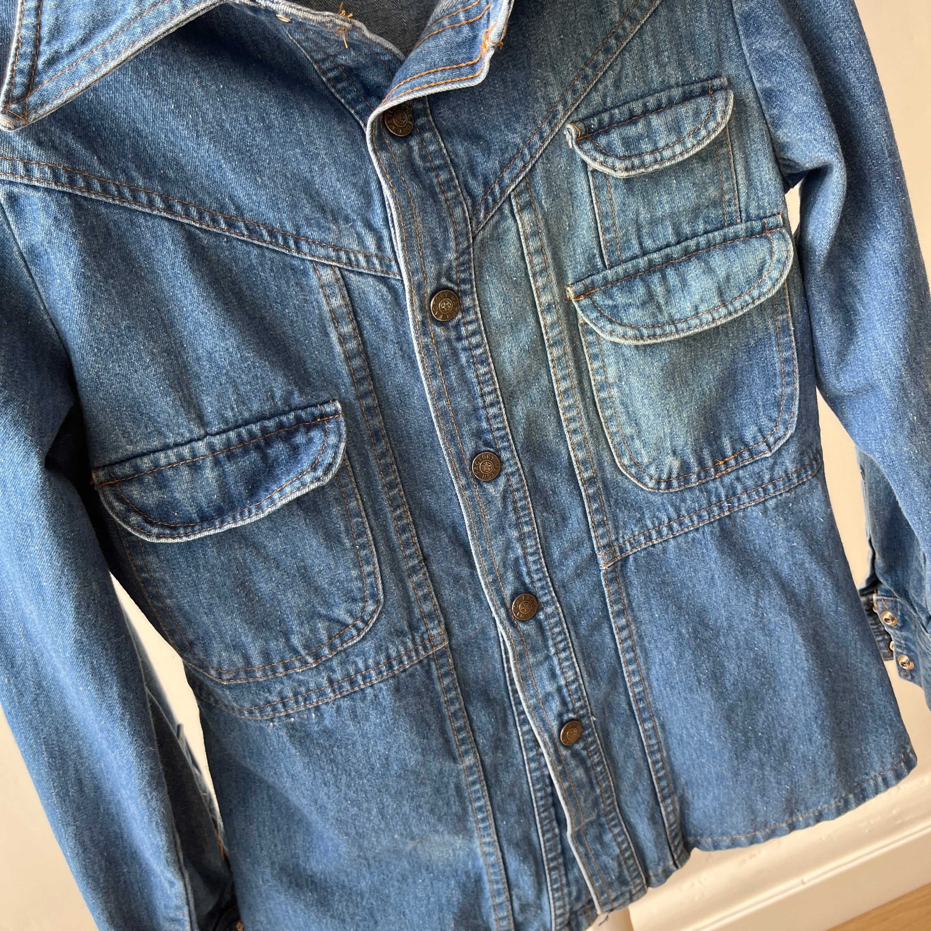 1970s Structured Denim Shirt/Jacket - A Rare One! By JC Penny