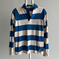 1980/90s Smaller Striped Rugby Polo Long Sleeve Shirt