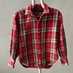 1980s Ralph Lauren Shorter Long Sleeve Cotton Flannel - USA Made