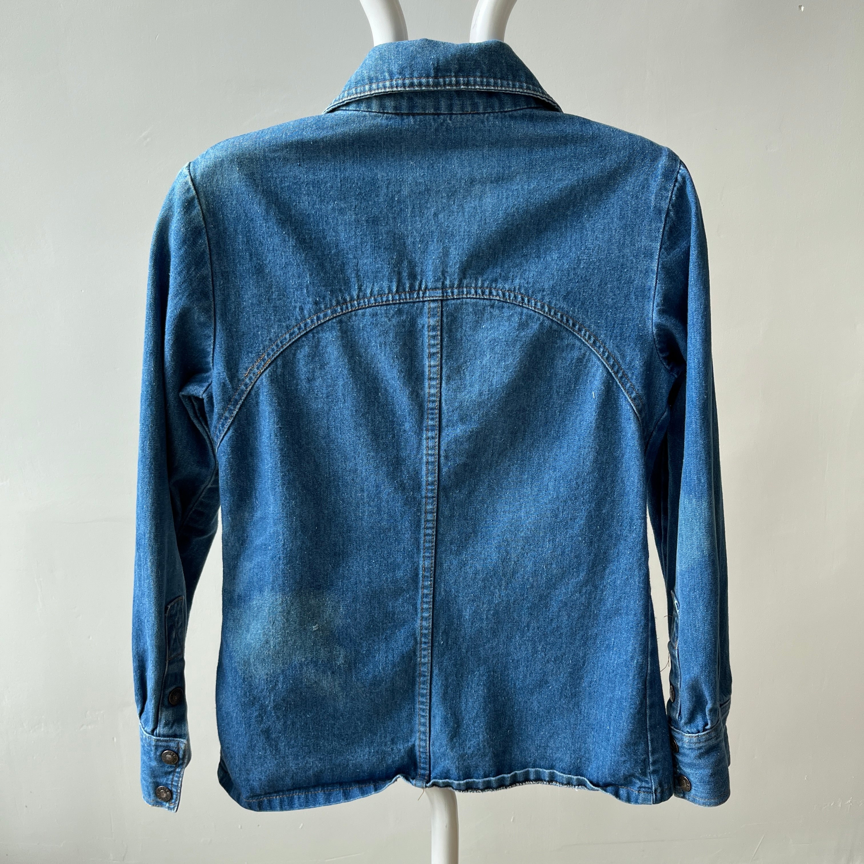 1970s Structured Denim Shirt/Jacket - A Rare One! By JC Penny