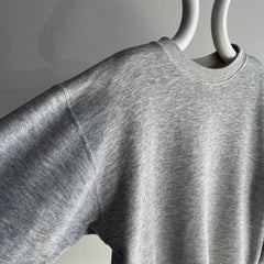 1980s Not-A-Raglan Smaller Blank Gray Sweatshirt with Staining