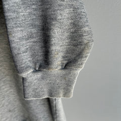 1980s Not-A-Raglan Smaller Blank Gray Sweatshirt with Staining