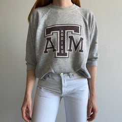 1980s Texas A&M Well Stained Thin Raglan Sweatshirt