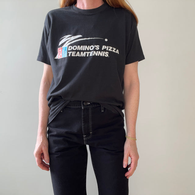 1980s Domino's Pizza Team Tennis T Shirt - Screen Stars Tag