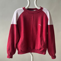 1980s Two Tone Super Cool Sweatshirt with Pockets!!