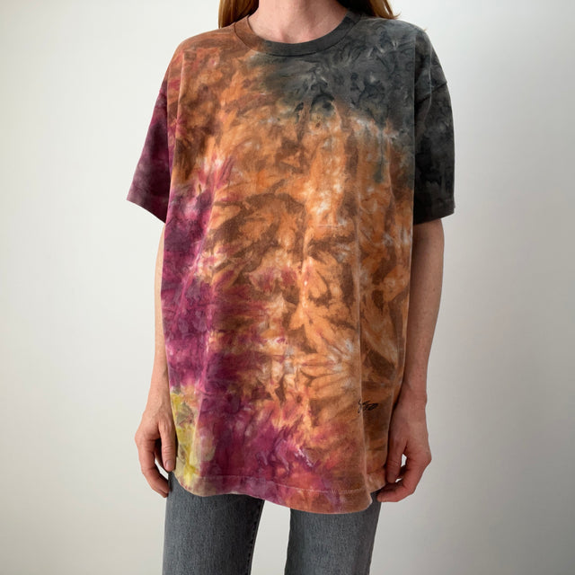 1990s Super Cool Acid Wash Tie Dye T-Shirt "Sargasso" Cotton T-Shirt