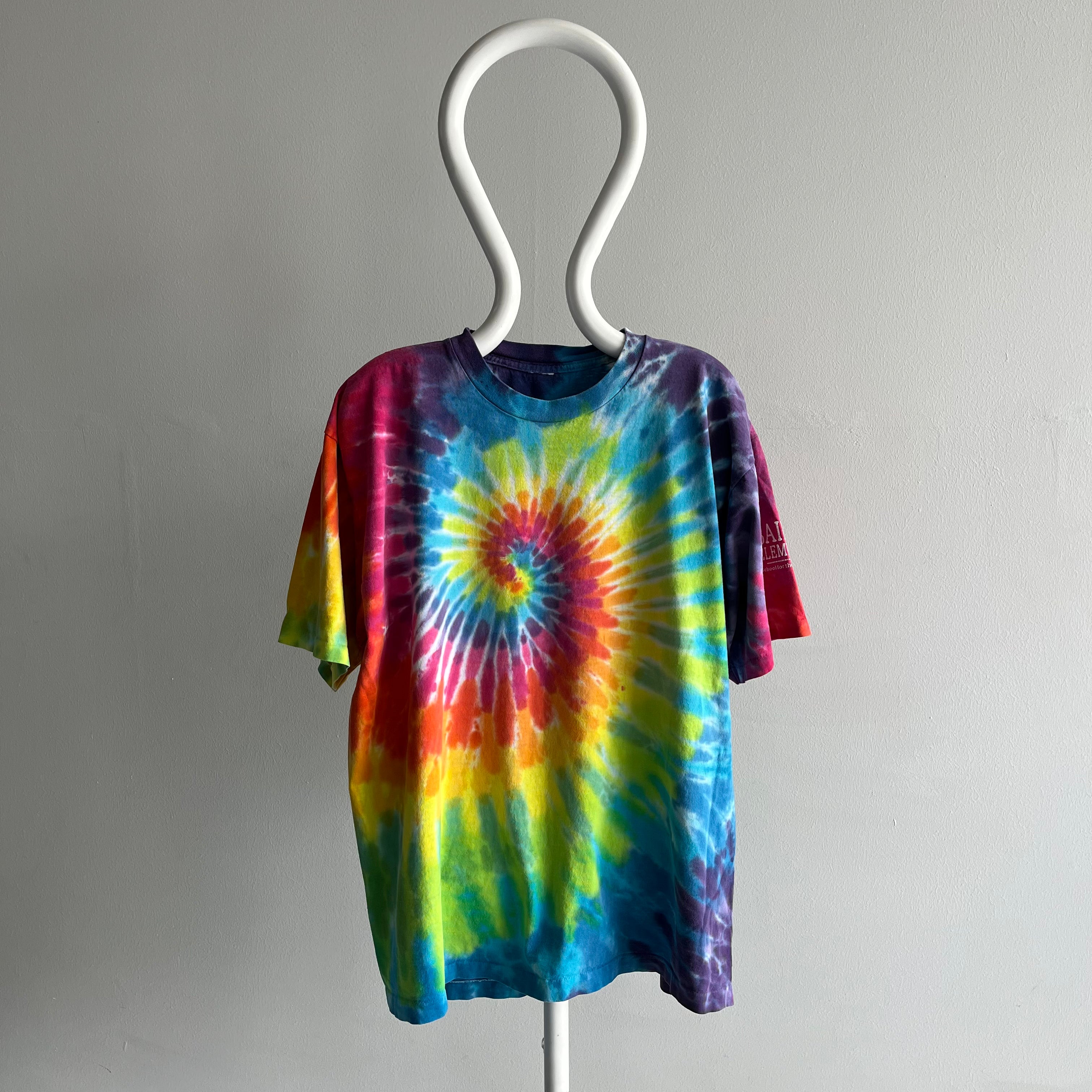 1990s Bailey's Elementary Tie Dye Cotton T-Shirt