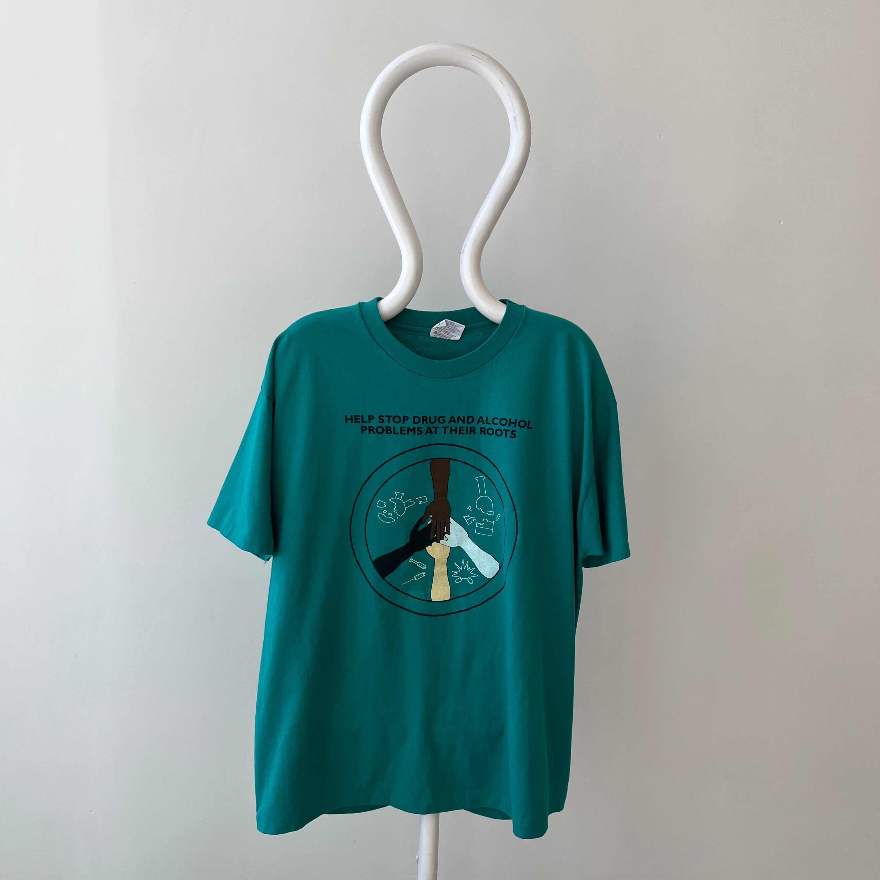 1980/90s Help Stop Drugs and Alcohol Problems At Their Roots - Berkley Community - T-Shirt