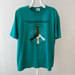 1980/90s Help Stop Drugs and Alcohol Problems At Their Roots - Berkley Community - T-Shirt