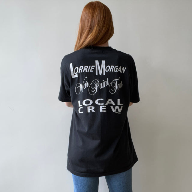 1994 Lorrie Morgan War Paint Tour Crew T Shirt - for diehard country fans who know