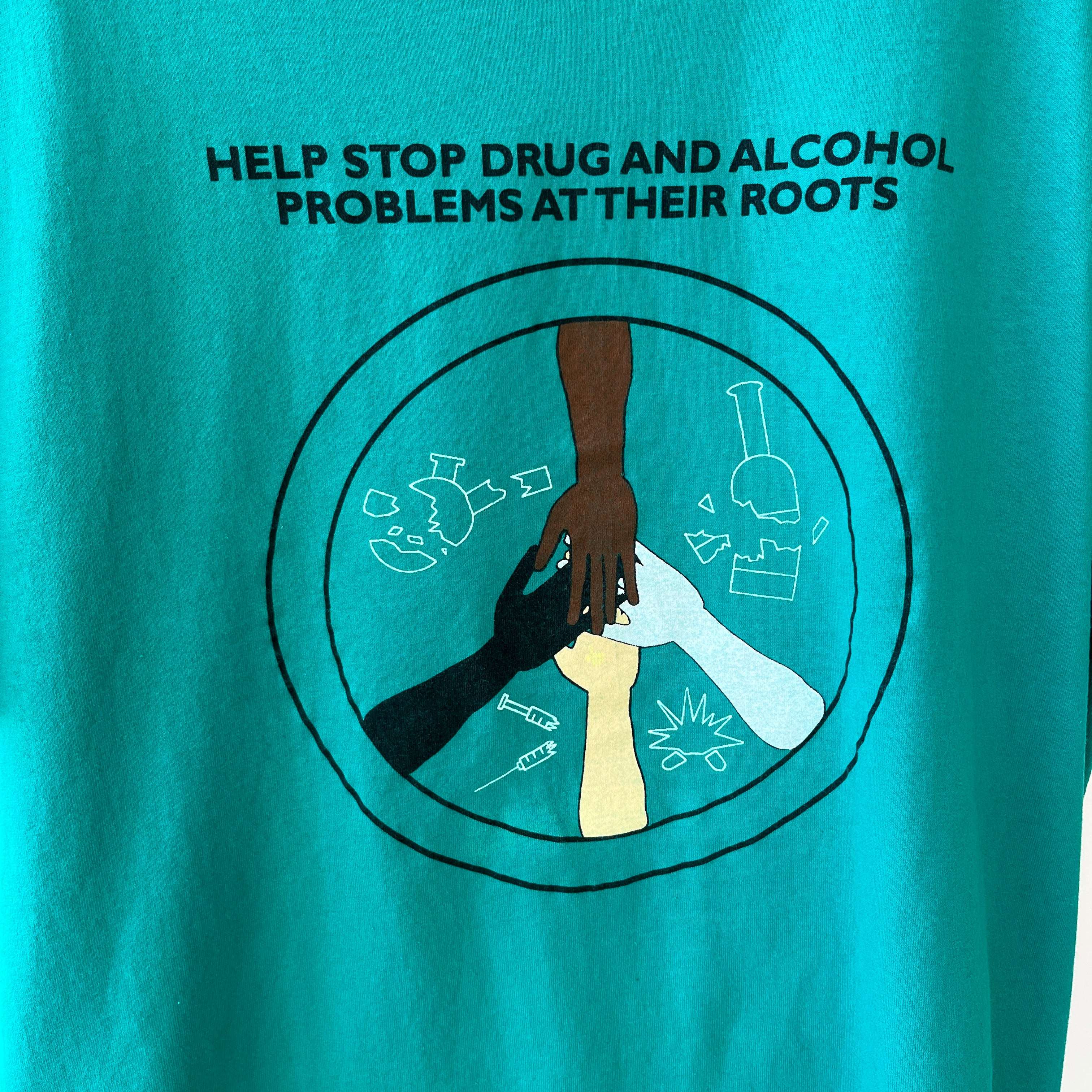 1980/90s Help Stop Drugs and Alcohol Problems At Their Roots - Berkley Community - T-Shirt