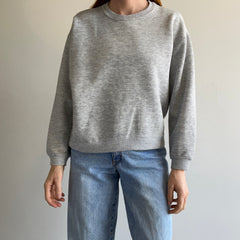 1980s Dreamy Bassett Walker Sturdy Sweats Blank Gray Sweatshirt