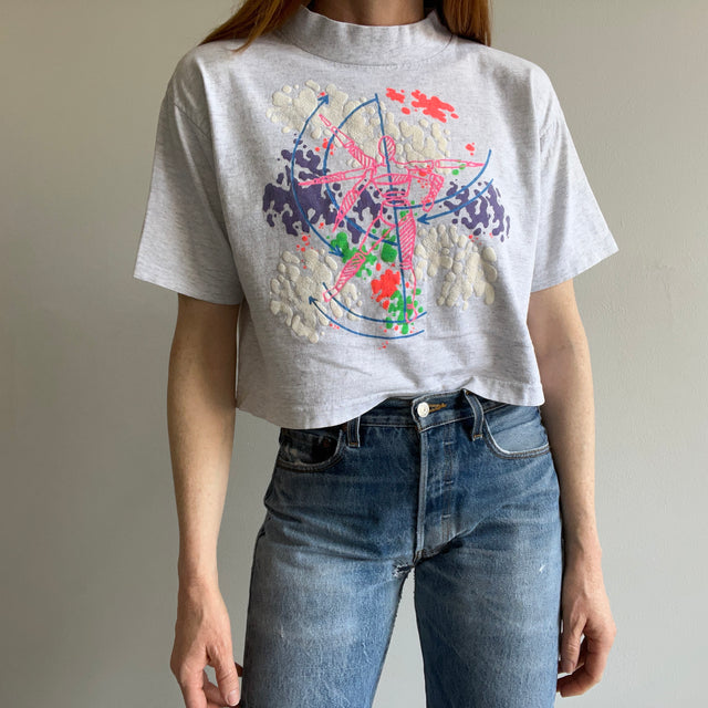 1980s Anatomical Body Neon Crop Top