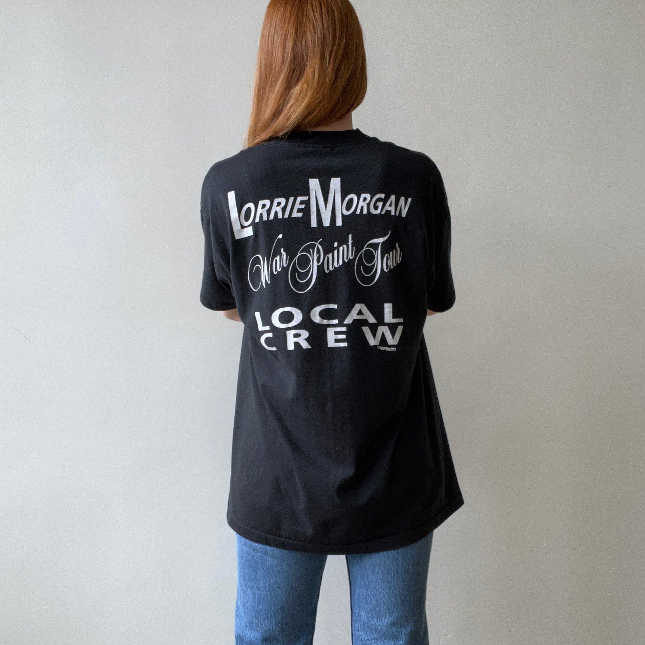 1994 Lorrie Morgan War Paint Tour Crew T Shirt - for diehard country fans who know