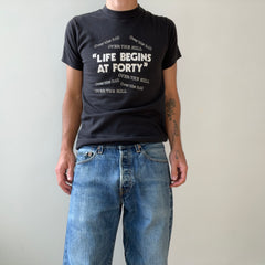 1980s Life Begins At Forty T Shirt - Guys, It Really Does