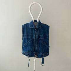 1980s Chic Zip Up Dinem Jacket Vest - !!! RAD !!!