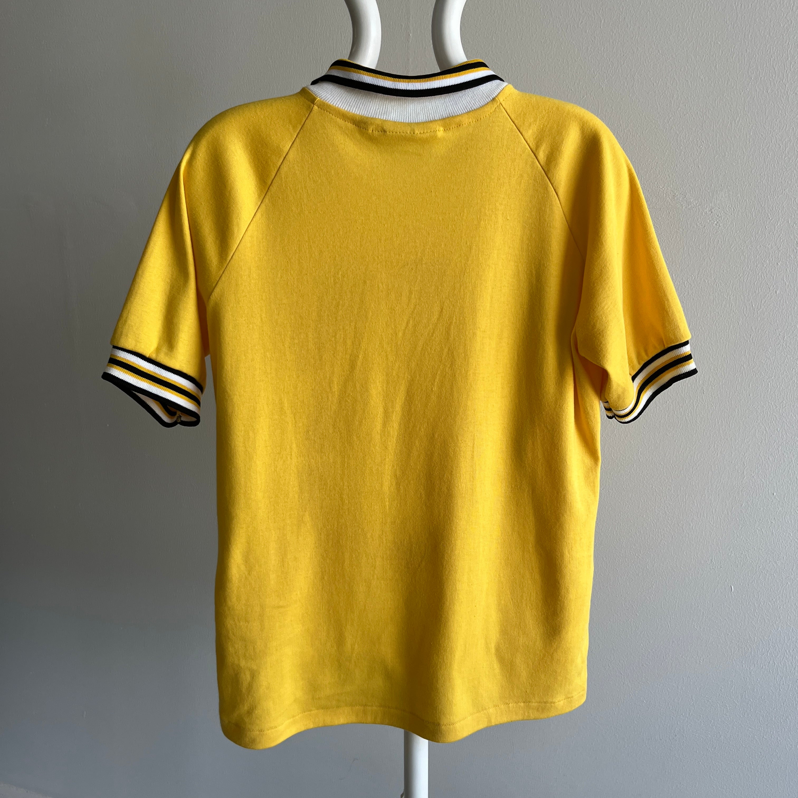 1970s Prima Donna Super Cool Jersey Knit Polo Shirt