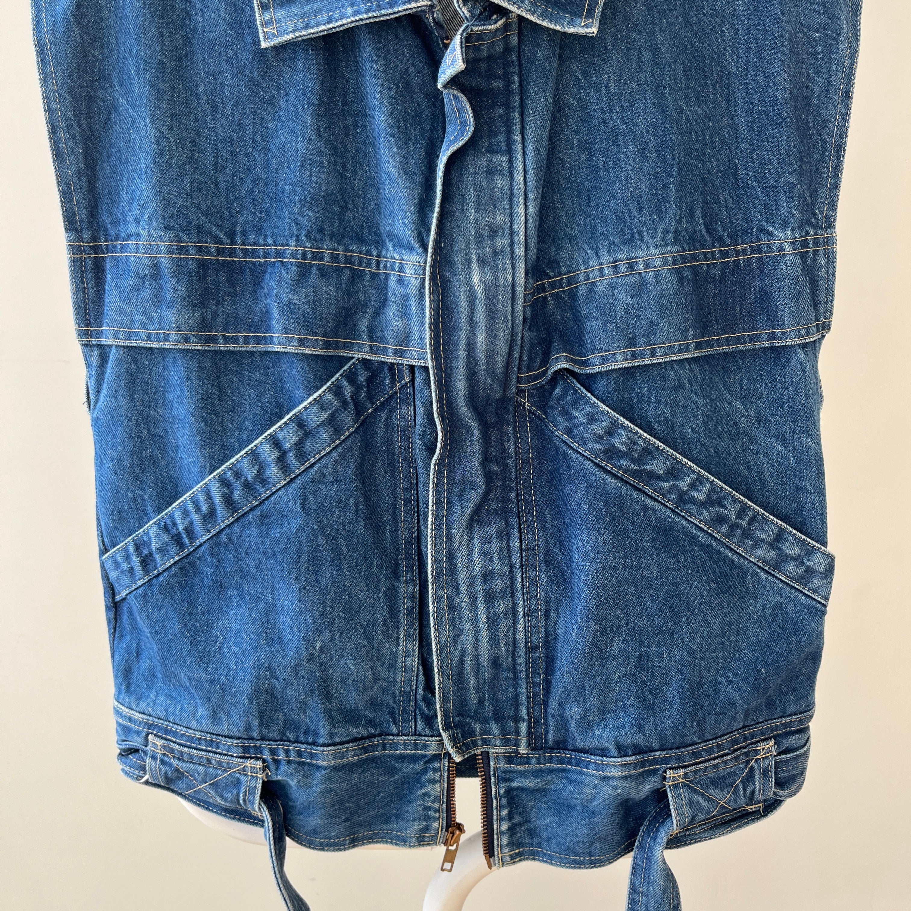 1980s Chic Zip Up Dinem Jacket Vest - !!! RAD !!!