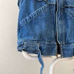 1980s Chic Zip Up Dinem Jacket Vest - !!! RAD !!!