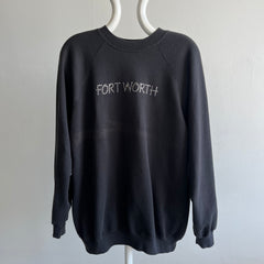 1980s Sparkle-mania Fort Worth Texas Sweatshirt with a Fade Fold - Cozy!