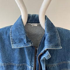 1980s Chic Zip Up Dinem Jacket Vest - !!! RAD !!!