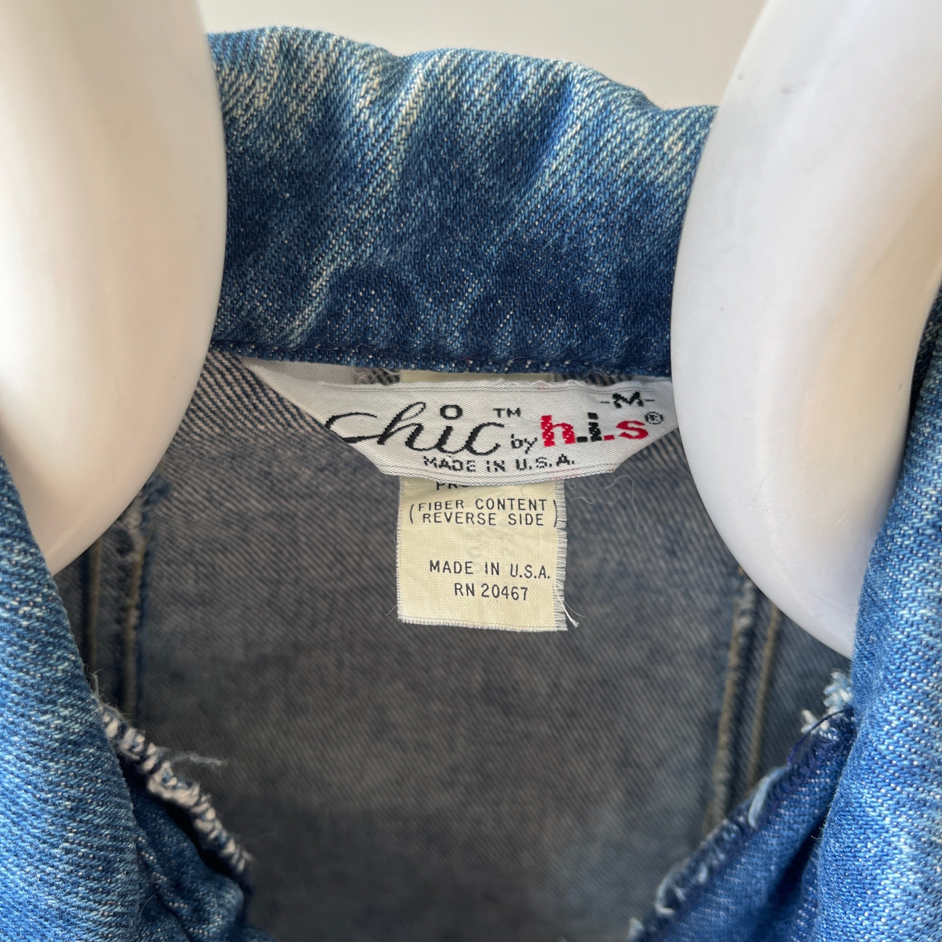 1980s Chic Zip Up Dinem Jacket Vest - !!! RAD !!!