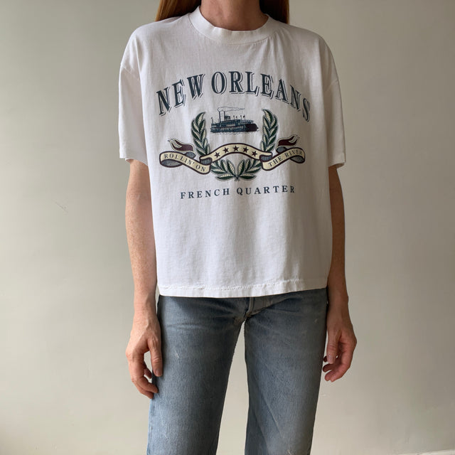 1990s New Orleans French Quarter T Shirt - Great Crop