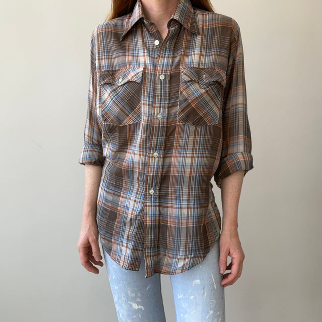 1970's JCPenny "Plain Pockets" Western Style Button-Up Shirt