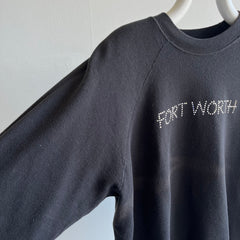 1980s Sparkle-mania Fort Worth Texas Sweatshirt with a Fade Fold - Cozy!