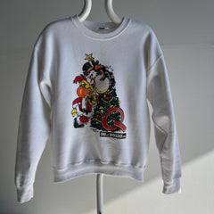 1980s 98.1 WKQQ FM Kentucky's Rock Station Derelict Santa Sweatshirt