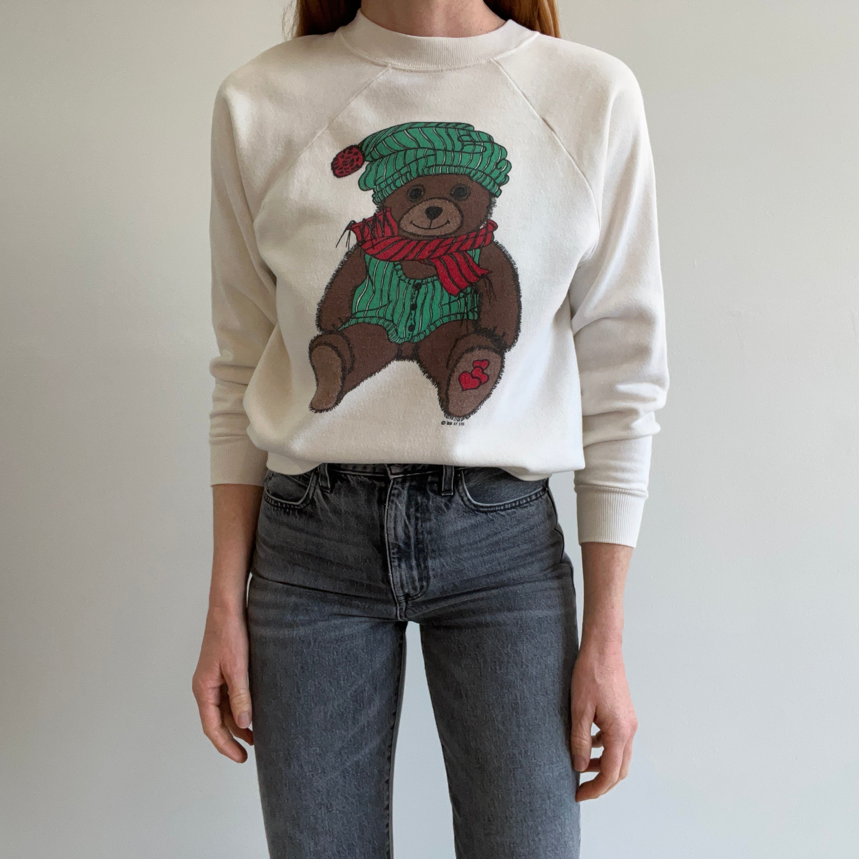 1985 Holiday Teddy Bear Sweatshirt - Awwwww