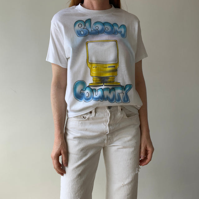 T-shirt teinté de peinture noire vierge des années 00