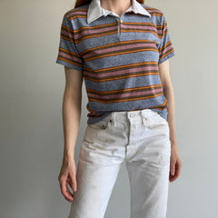 1970s Striped Polo - Those Collar Points!