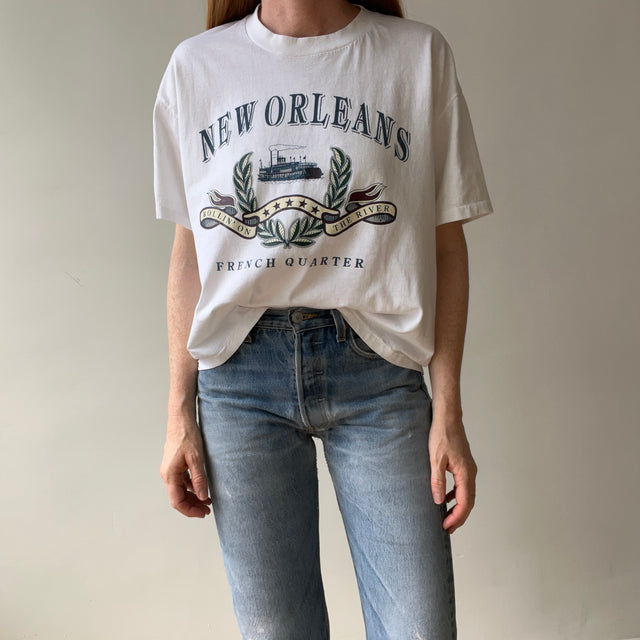 1990s New Orleans French Quarter T Shirt - Great Crop