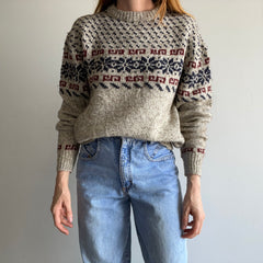 1980s Wool Blend Ski Sweater