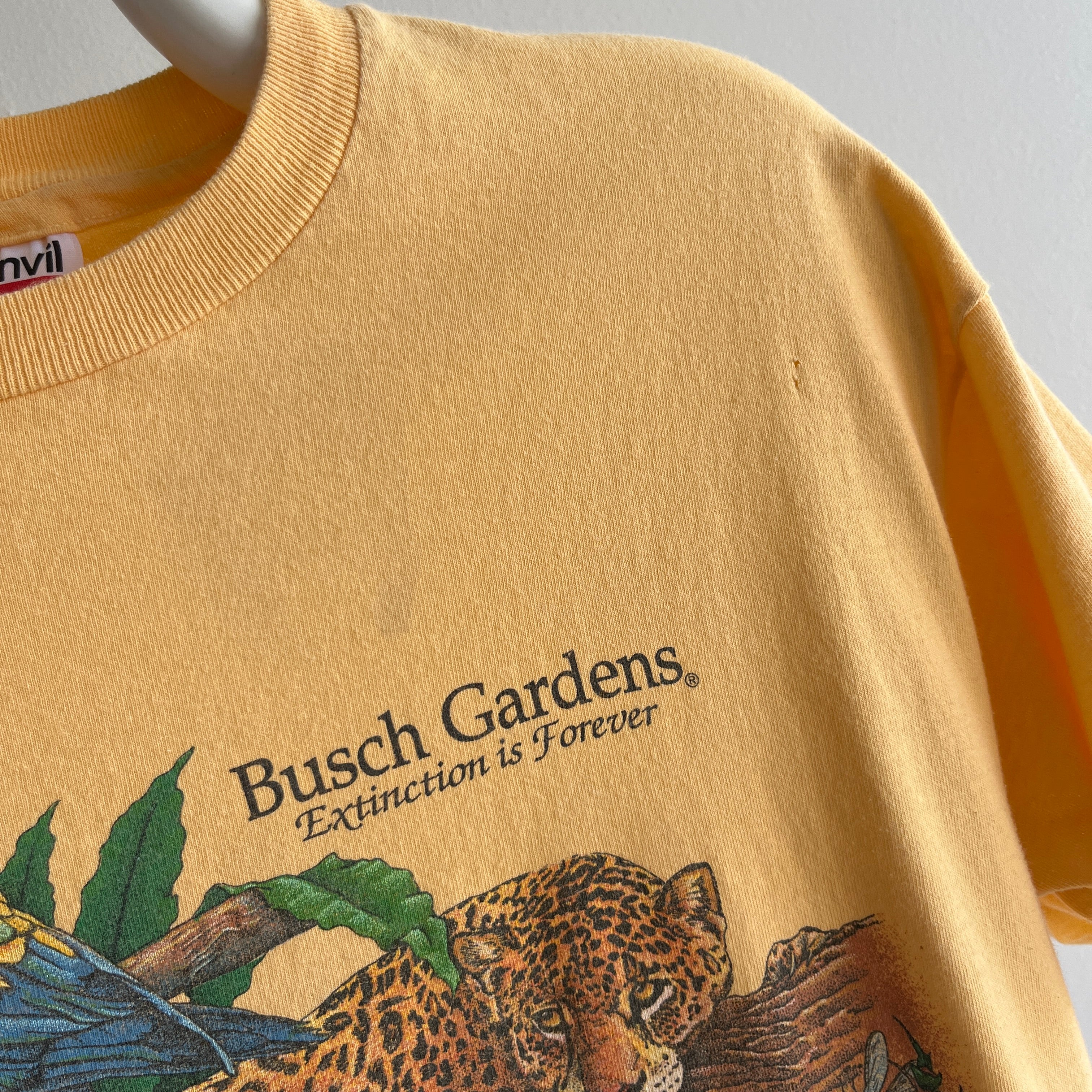 1995 Busch Gardens Extinction is Forever Animal Print T-Shirt