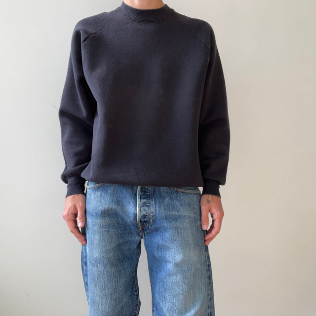 00s Heavy Weight Blank Black Sweatshirt par FOTL - Structuré