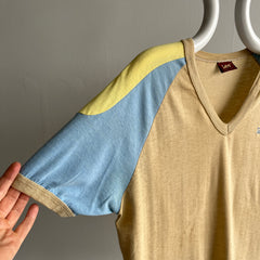 1970s Tri-Colored Lee Brand T-Shirt - !!!!!!