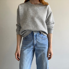 1980s Dreamy Bassett Walker Sturdy Sweats Blank Gray Sweatshirt