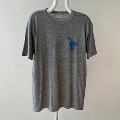 1980s/90s Grey Russell Lawrence Basketball T Shirt