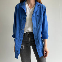 1970s Classic Blue Lightweight French Chore Coat