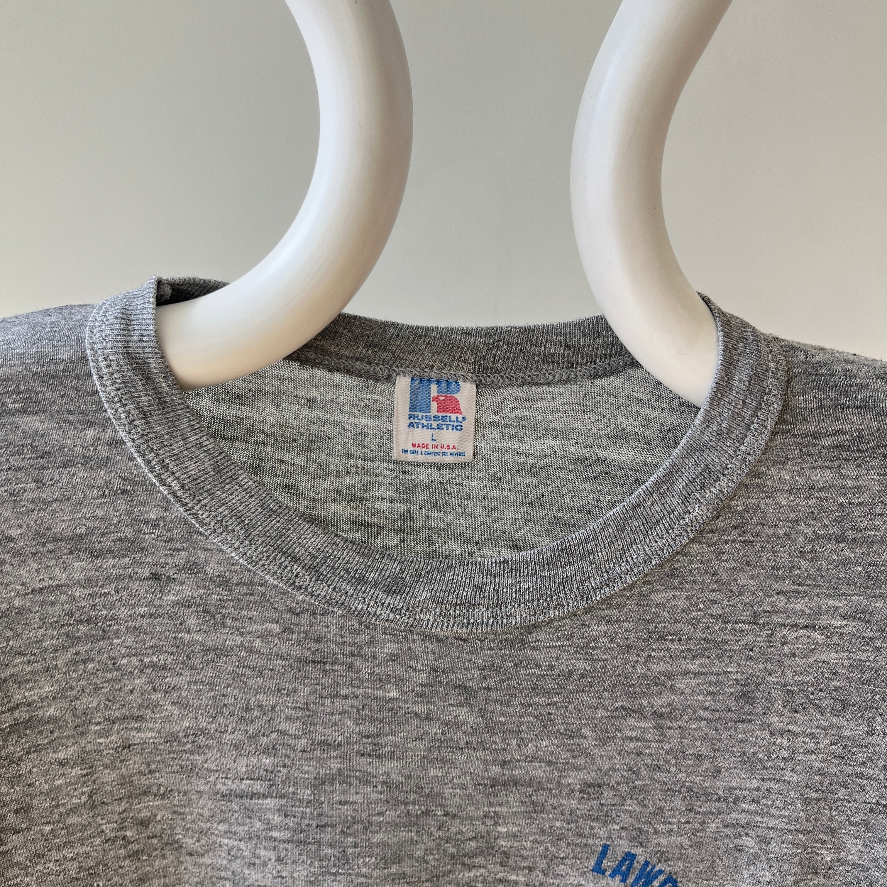 1980s/90s Grey Russell Lawrence Basketball T Shirt