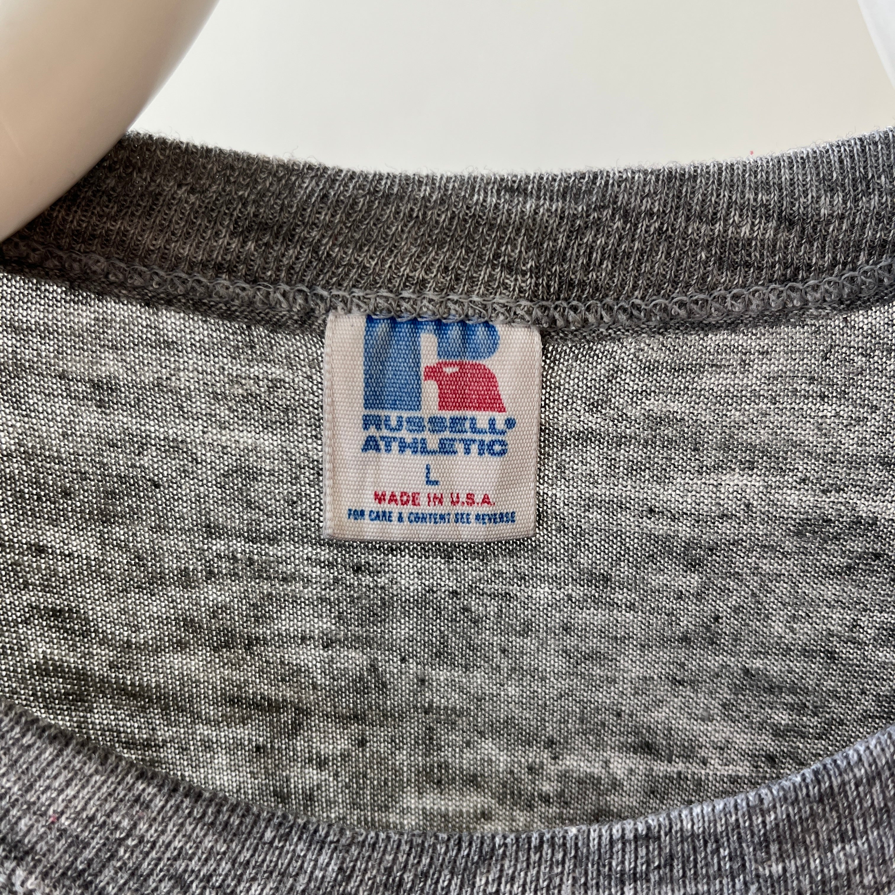 1980s/90s Grey Russell Lawrence Basketball T Shirt