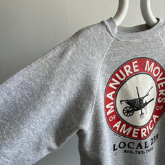 1986 Manure Movers of America Local 239 Sweatshirt - Heavy Staining